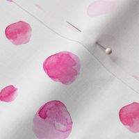 Hot Pink Watercolor Dots