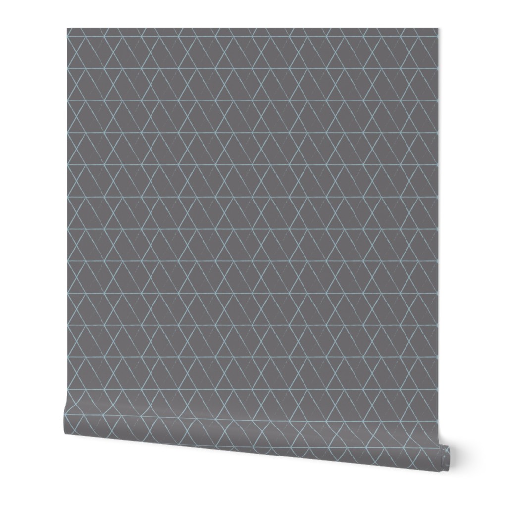 Rabbit Diamond Blue on Grey