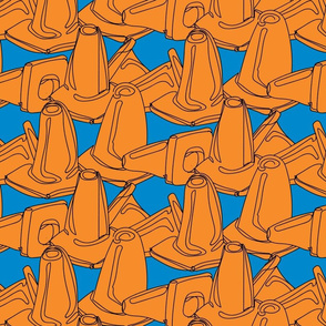 Sea of Cones - Blue and Orange