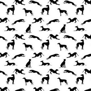 Greyhounds Black on White SMALLER SCALE