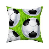 Soccer Ball on Tall Green Grass