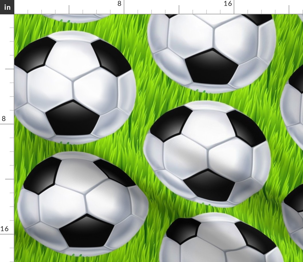 Soccer Ball on Tall Green Grass