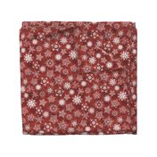 Elegant Holiday Snowflakes-Berry Red