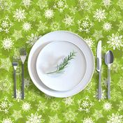 Elegant Holiday Snowflakes-Bright Green