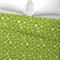 Elegant Holiday Snowflakes-Bright Green