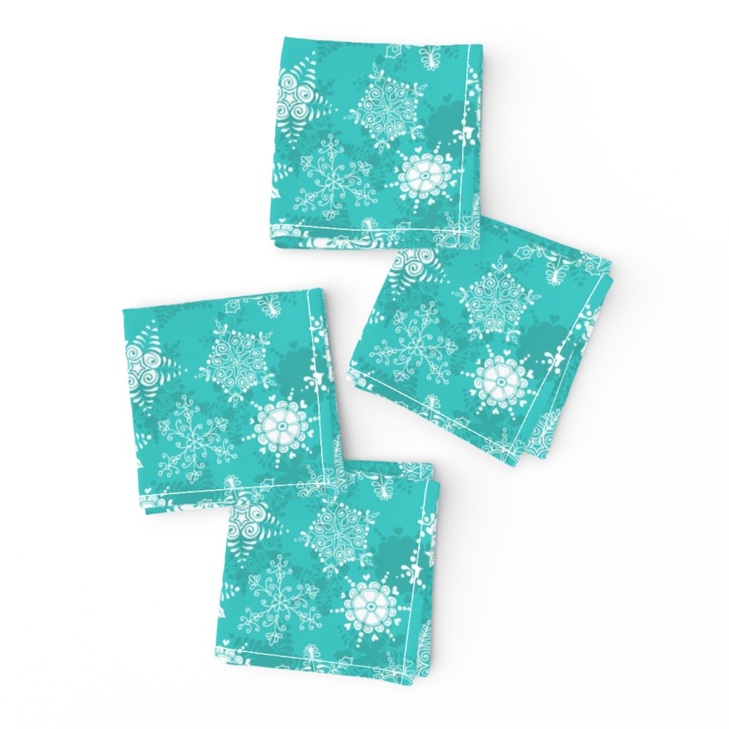 Elegant Holiday Snowflakes-Icy Blue