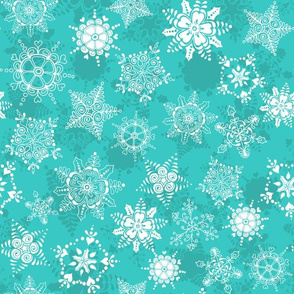 Elegant Holiday Snowflakes-Icy Blue