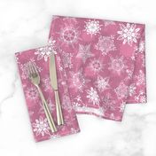 Elegant Holiday Snowflakes-Pink