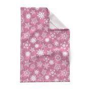 Elegant Holiday Snowflakes-Pink