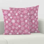 Elegant Holiday Snowflakes-Pink