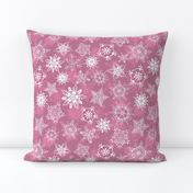 Elegant Holiday Snowflakes-Pink