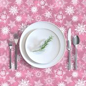 Elegant Holiday Snowflakes-Pink