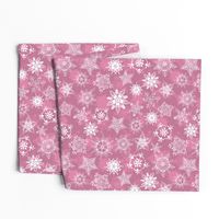 Elegant Holiday Snowflakes-Pink