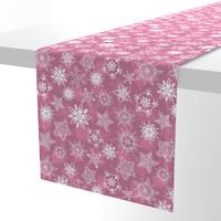 Elegant Holiday Snowflakes-Pink