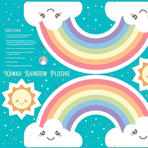 Kawaii Rainbow Plush + Sun