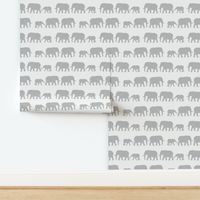 elephants march - grey on grey 