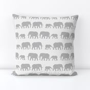 elephants march - grey on grey 