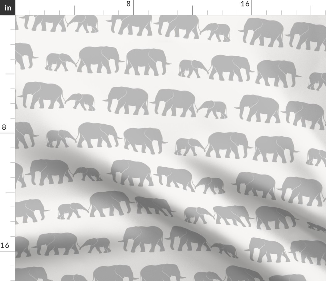 elephants march - grey on grey 