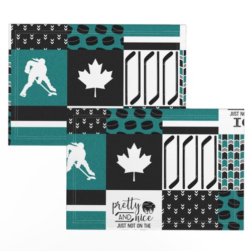 Girls Hockey//Canada//Pretty & Nice - Wholecloth Cheater Quilt