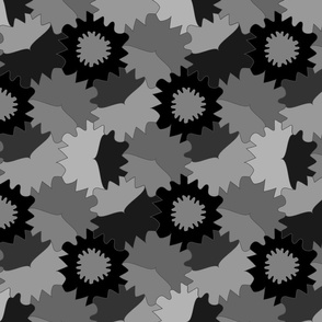 Grey gexagon tessellation