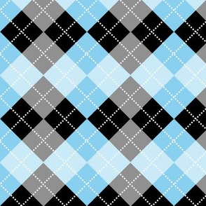 Argyle Pale Blue Diamond Pattern