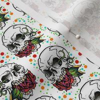 Small skull Halloween fabric