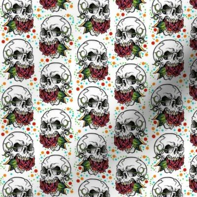 Small skull Halloween fabric