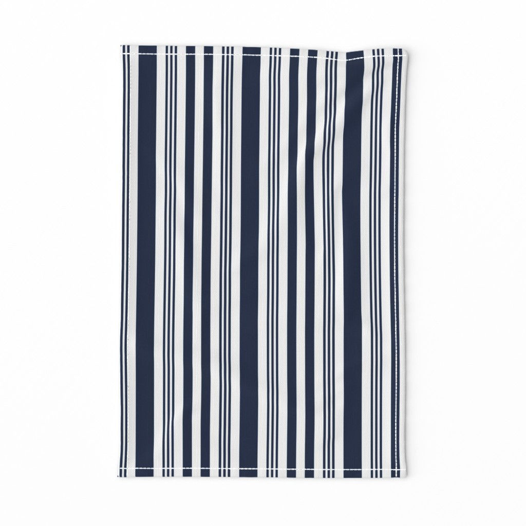 Navy + white nautical multistripe by Su_G_©SuSchaefer