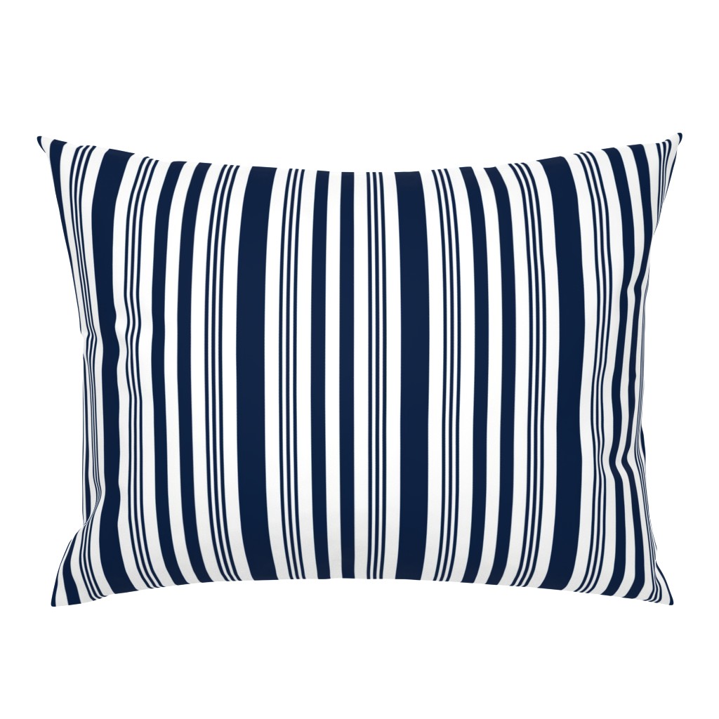 Navy + white nautical multistripe by Su_G_©SuSchaefer