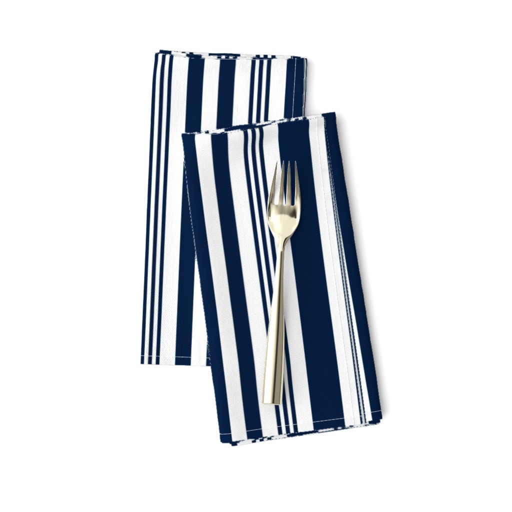 Navy + white nautical multistripe by Su_G_©SuSchaefer