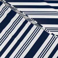 Navy + white nautical multistripe by Su_G_©SuSchaefer