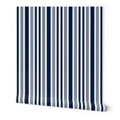 Navy + white nautical multistripe by Su_G_©SuSchaefer