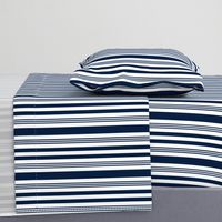 Navy + white nautical multistripe by Su_G_©SuSchaefer