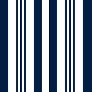 Navy + white nautical multistripe by Su_G_©SuSchaefer