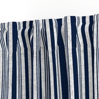 Nautical multistripe (navy + white linen weave) by Su_G_©SuSchaefer