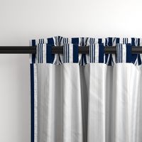 Nautical multistripe (navy + white linen weave) by Su_G_©SuSchaefer