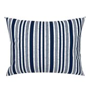 Nautical multistripe (navy + white linen weave) by Su_G_©SuSchaefer