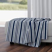 Nautical multistripe (navy + white linen weave) by Su_G_©SuSchaefer