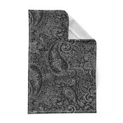 Paisley White on Black