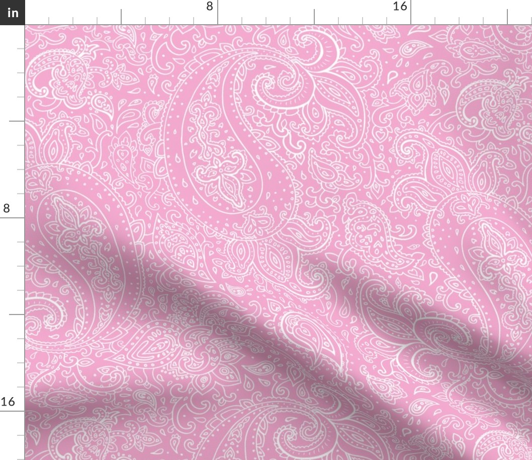 Paisley White on Pink