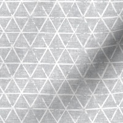 (small scale) textured triangles - woven light grey 