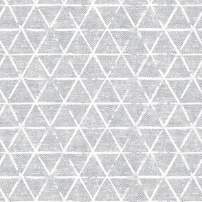 (small scale) textured triangles - woven light grey 