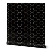 GOLD and black hex tile hexagon tile