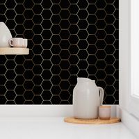 GOLD and black hex tile hexagon tile