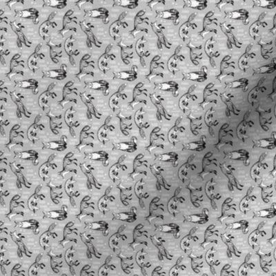 SMALL - fox fabric // woodland forest hand-drawn illustration cute foxes for nursery baby kids prints