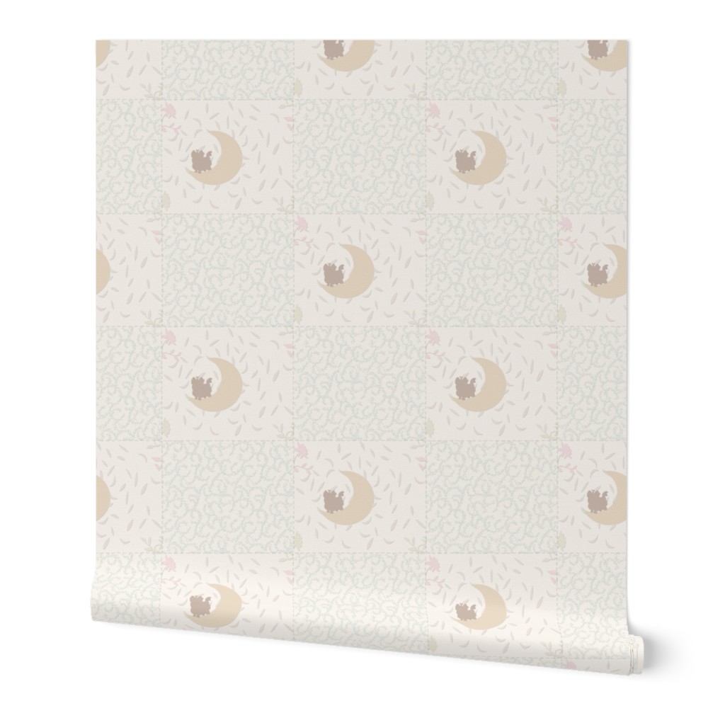 Pastel Nursery Neutral - Appox 5" squares