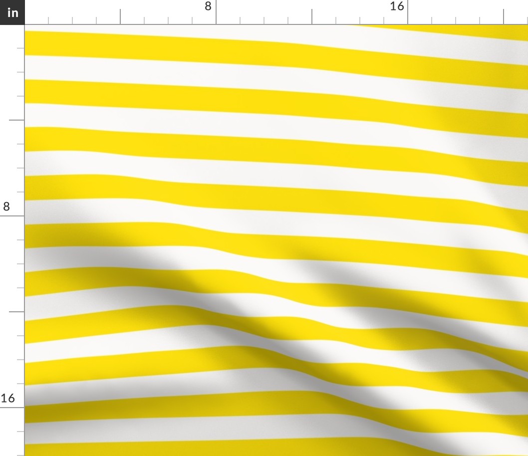 Yellow One Inch Horizontal Stripe