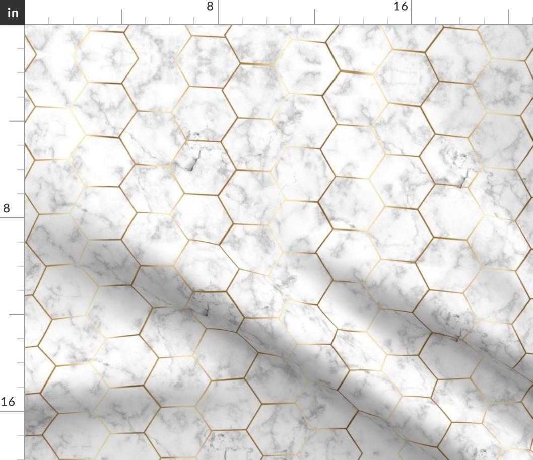 MARBLE GOLD HEXAGON gold hex tile