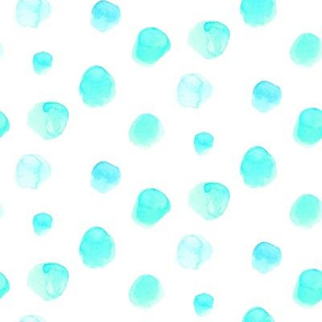 Aqua Watercolor Dots