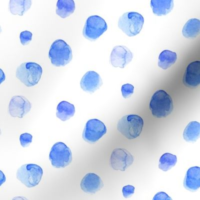 Blue Watercolor Dots